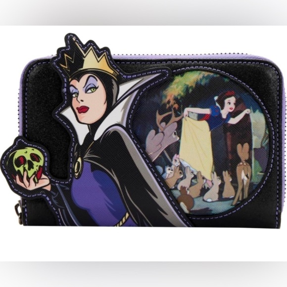 Loungefly x Disney Evil Queen Snow White Zip Around Wallet - Picture 2 of 5
